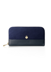 An image of the Fairfax & Favor Salisbury Purse Navy Suede