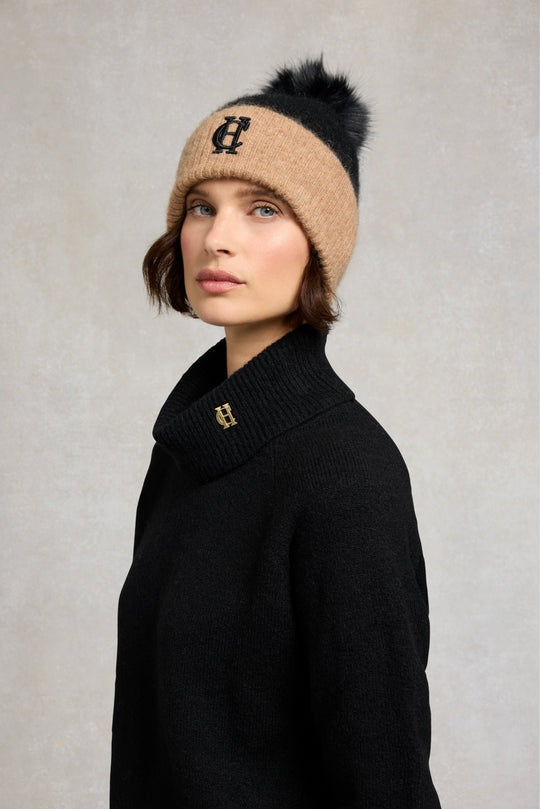 An image of the Holland Cooper Chelsea Bobble Hat