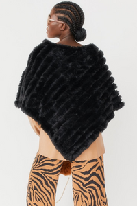 An image of the Jayley Faux Fur Poncho