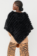 An image of the Jayley Faux Fur Poncho