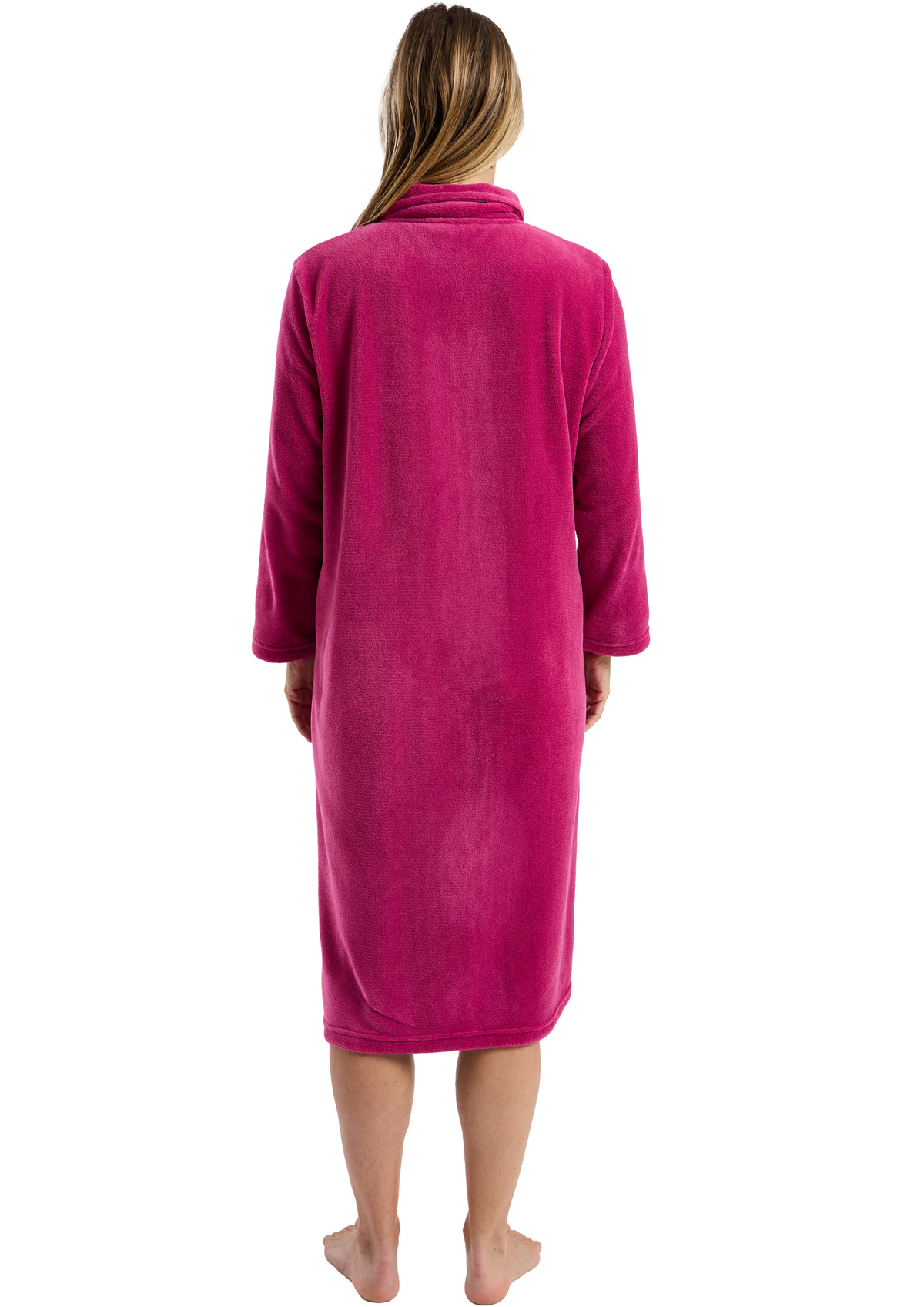 An image of the Marsylka Coral Fleece Zipper Robe