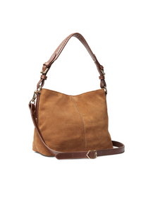 An image of the Fairfax & Favor Fairfax & Favor Mini Tetbury Handbag Tan Suede