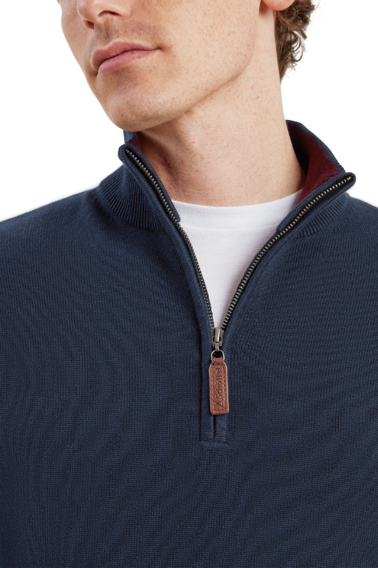 An image of the Schoffel Calton Cotton Cashmere 1/4 Zip Jumper