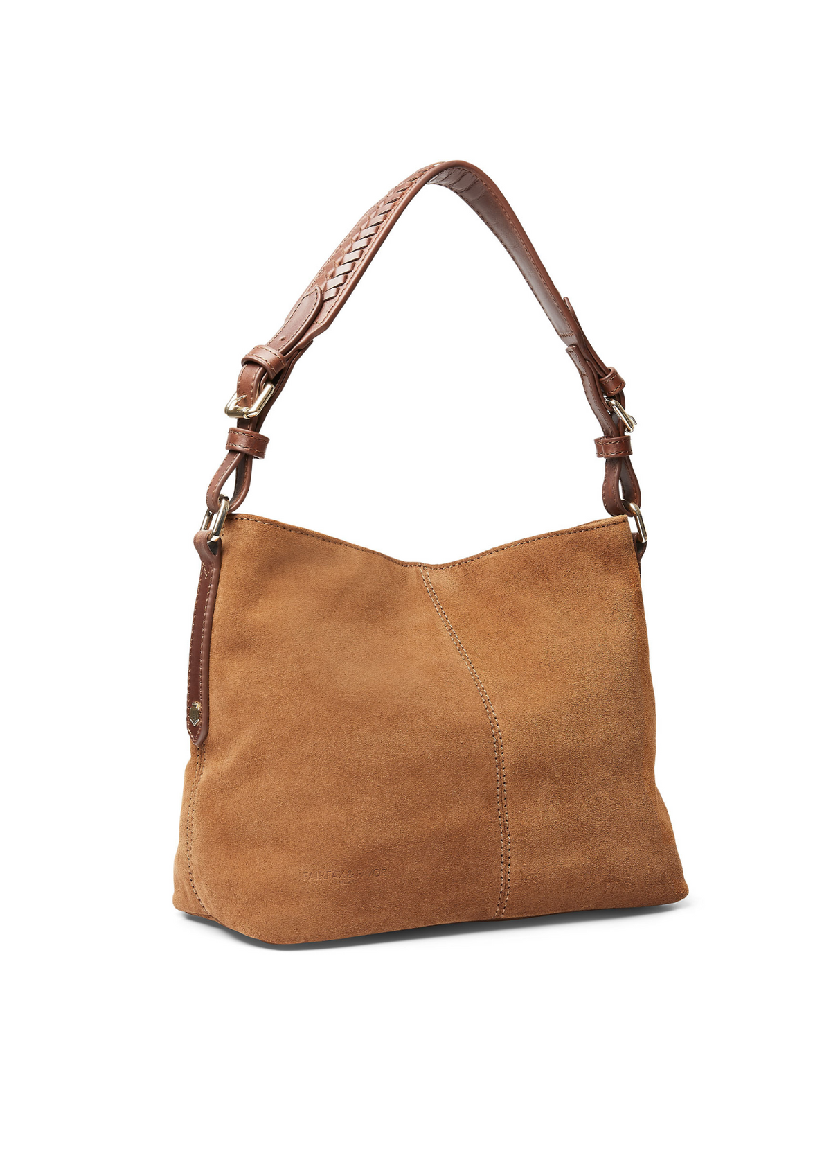 An image of the Fairfax & Favor Fairfax & Favor Mini Tetbury Handbag Tan Suede