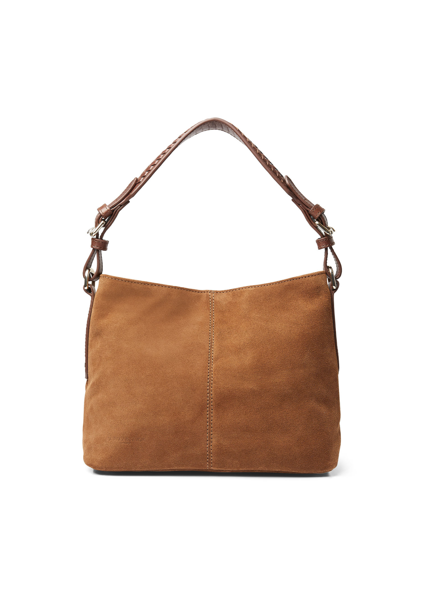 An image of the Fairfax & Favor Fairfax & Favor Mini Tetbury Handbag Tan Suede
