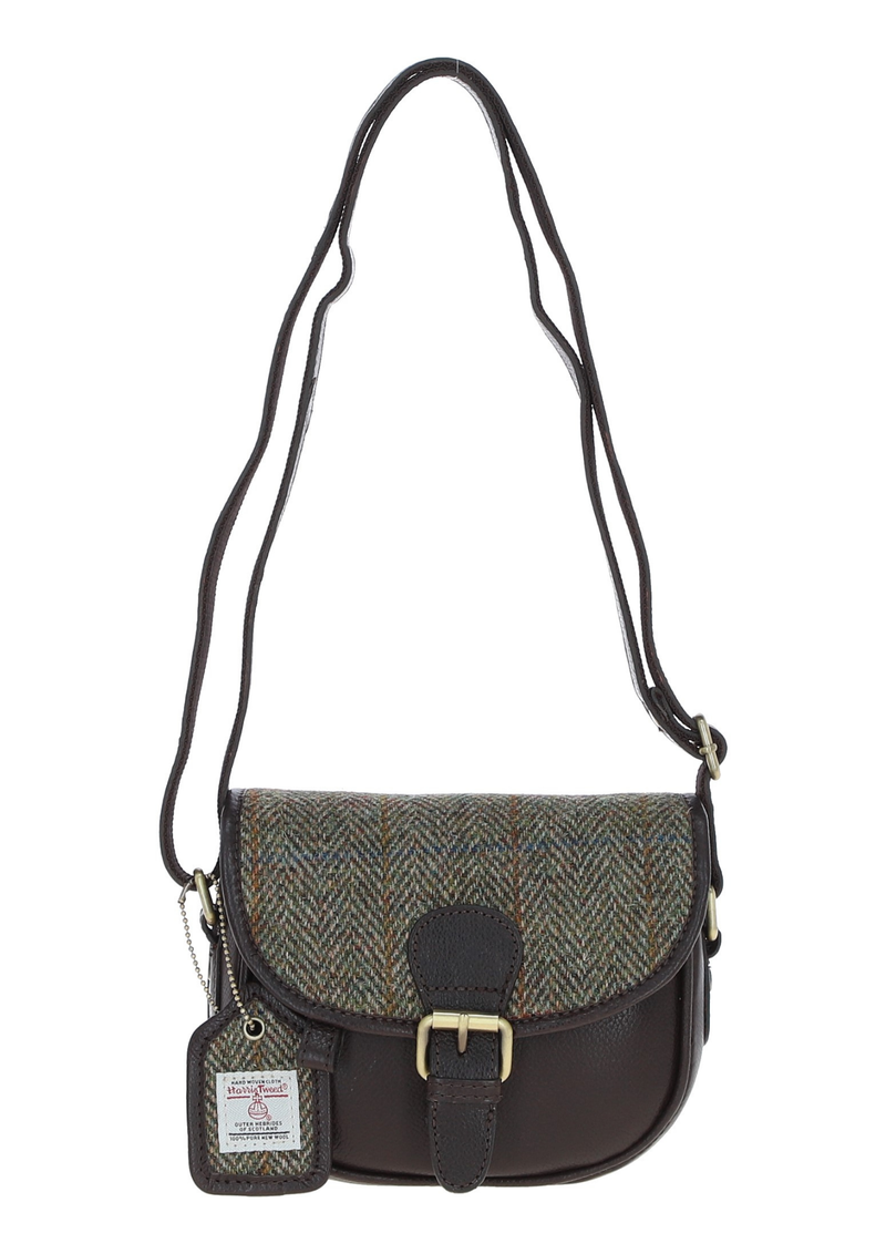An image of the Ashwood Leather Ashwood Leather x Harris Tweed Saddle Bag