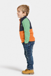 An image of the Didriksons Monte Kids Half Button Fleece