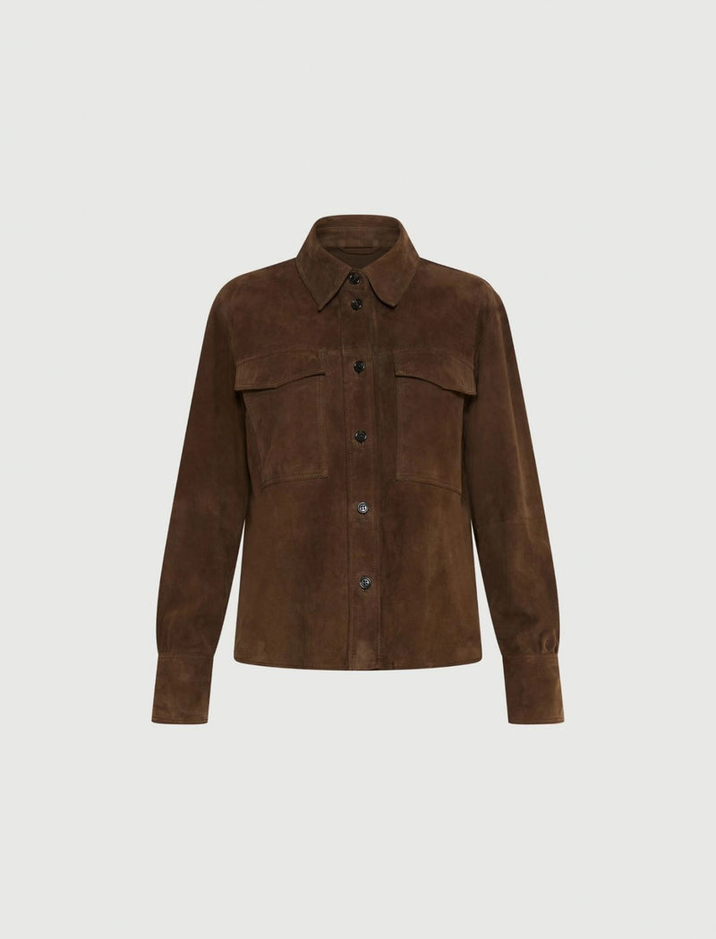 An image of the Marella Gioco Leather Jacket