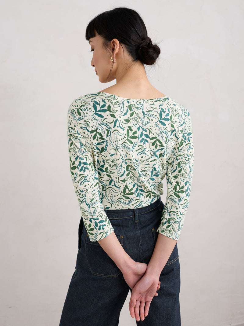 An image of the Seasalt Appletree 3/4 Sleeve Top