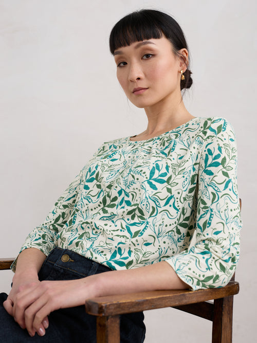 An image of the Seasalt Appletree 3/4 Sleeve Top