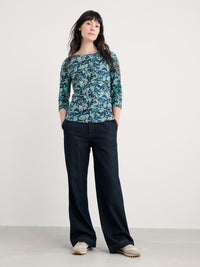 An image of the Seasalt Easel 3/4 Sleeve Top