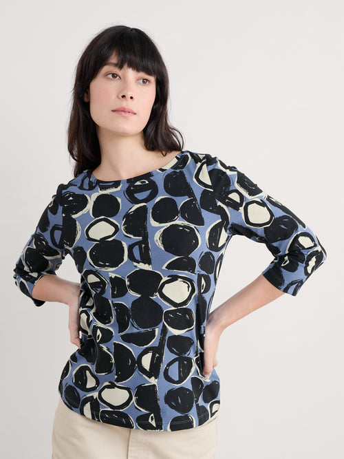 An image of the Seasalt Easel 3/4 Sleeve Top