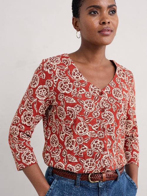An image of the Seasalt 3/4 Sleeve Studio Glass Top