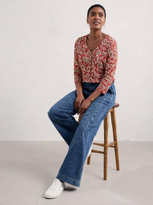 An image of the Seasalt 3/4 Sleeve Studio Glass Top