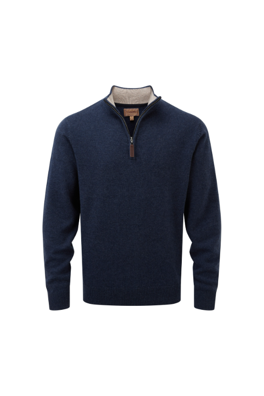 An image of the Schoffel Lambswool 1/4 Zip Jumper