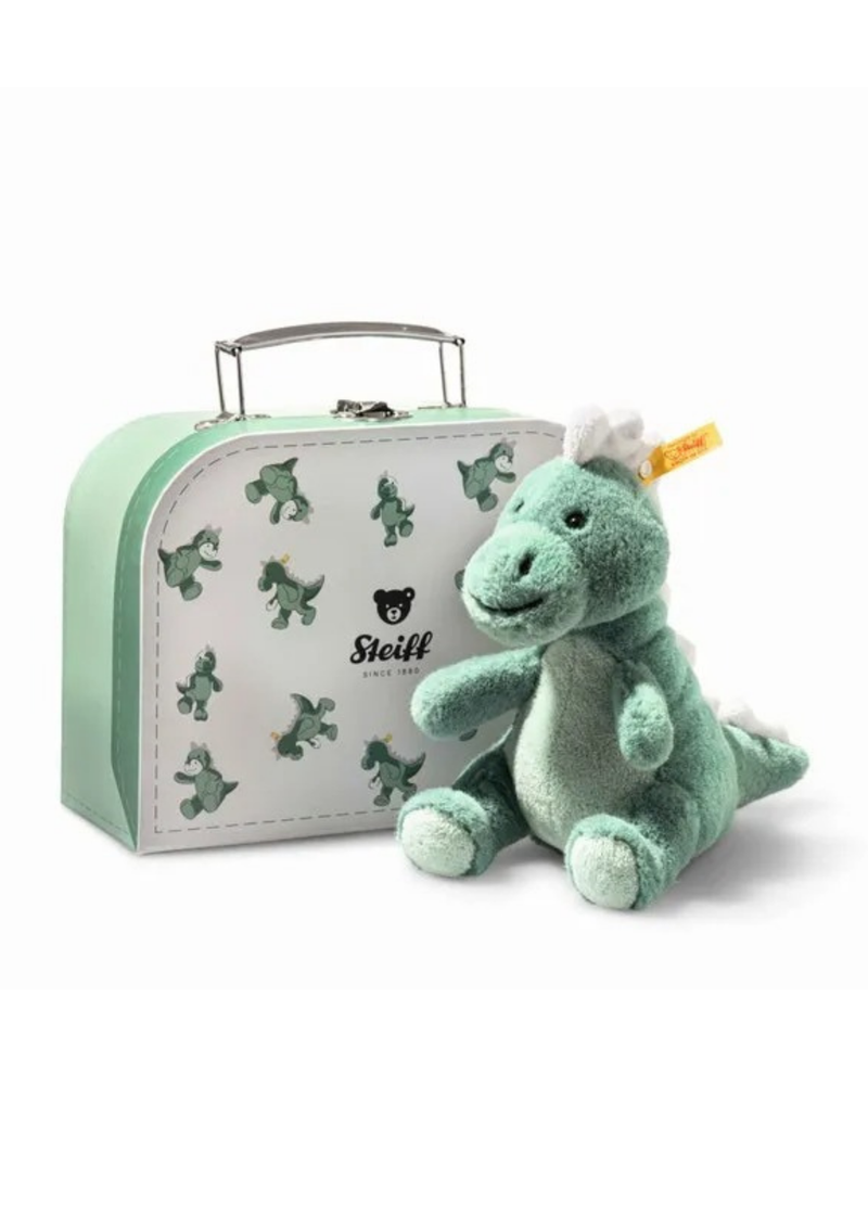 An image of the Steiff Steiff Joshi Baby T-Rex In Suitcase
