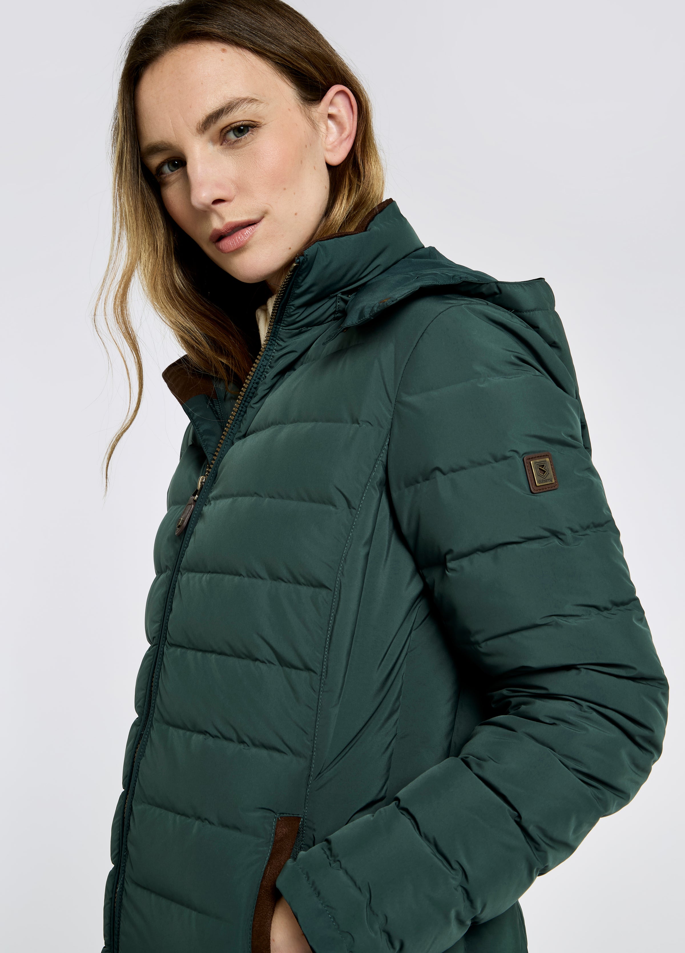 An image of the Dubarry Ballybrophy 3/4 Length Down Filled Coat