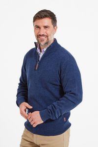 An image of the Schoffel Lambswool 1/4 Zip Jumper