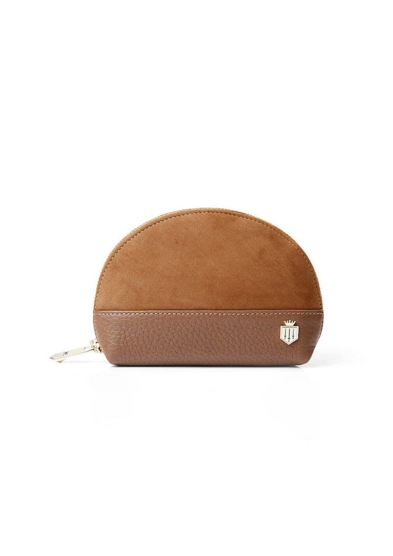 An image of the Fairfax & Favor Fairfax & Favor Chiltern Coin Purse Tan Suede