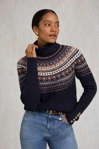 An image of the Holland Cooper Rebecca Roll Neck Knit