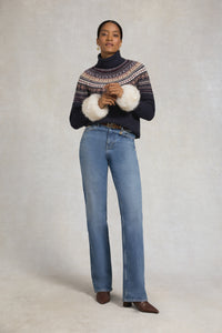 An image of the Holland Cooper Rebecca Roll Neck Knit