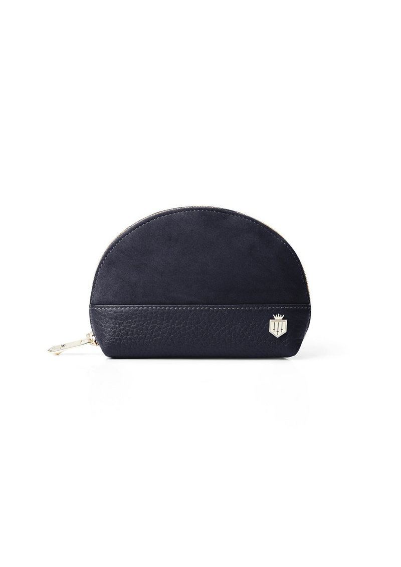 An image of the Fairfax & Favor Fairfax & Favor Chiltern Coin Purse Navy Suede