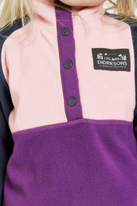 An image of the Didriksons Monte Kids Half Button Fleece