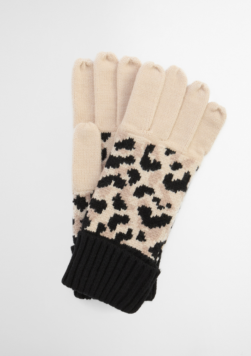 An image of the Barbour International Harley Leopard Gloves