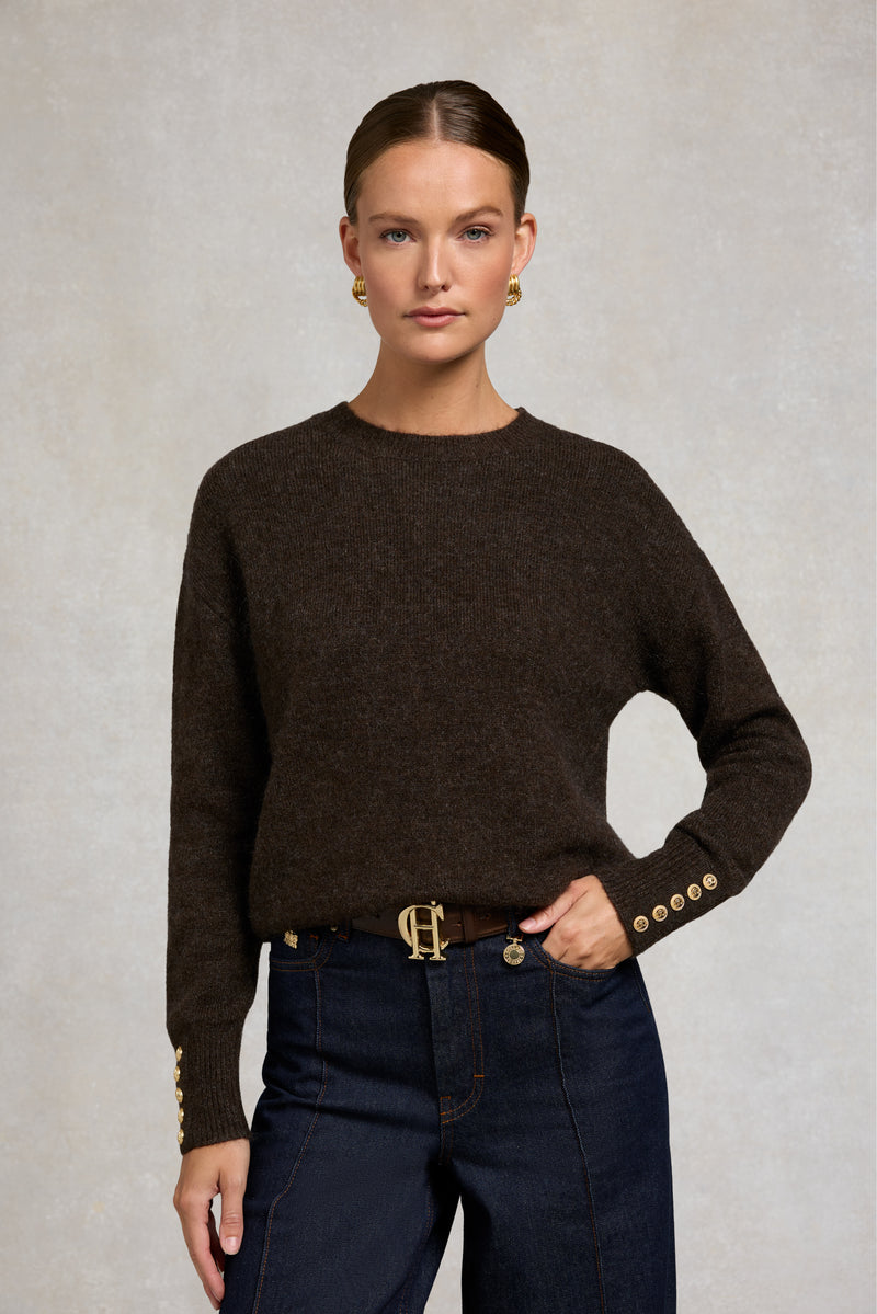 An image of the Holland Cooper Tori Crew Neck Knit
