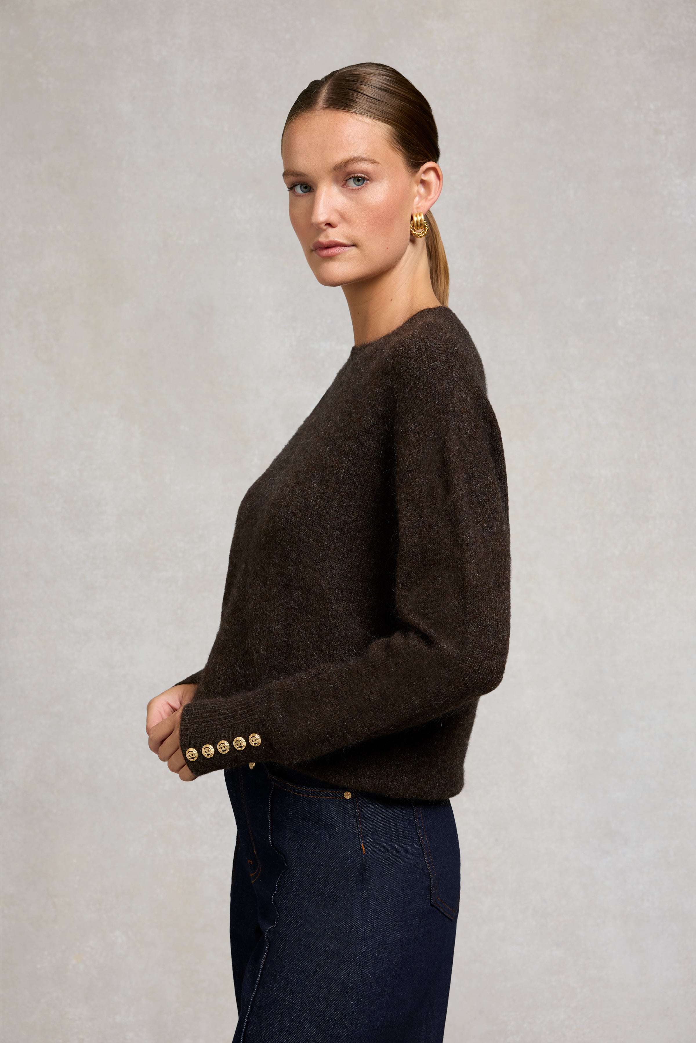 An image of the Holland Cooper Tori Crew Neck Knit