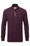 An image of the Schoffel Calton Cotton Cashmere Cable 1/4 Zip Jumper