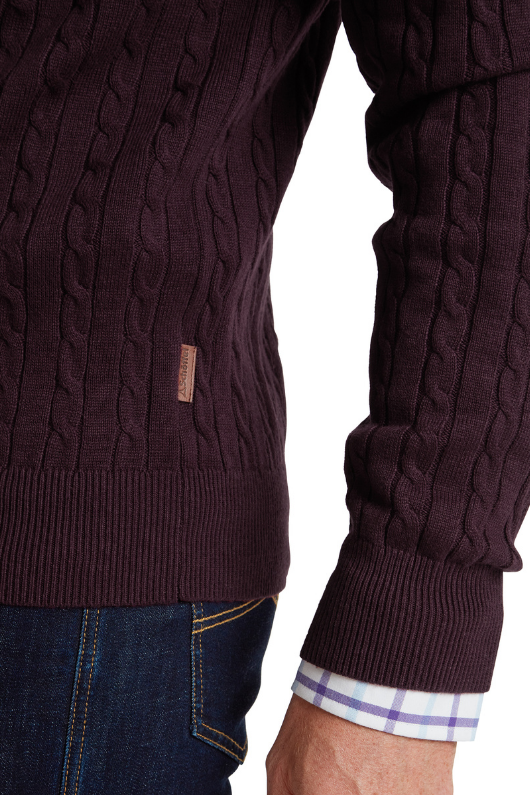 An image of the Schoffel Calton Cotton Cashmere Cable 1/4 Zip Jumper