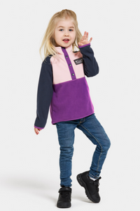 An image of the Didriksons Monte Kids Half Button Fleece