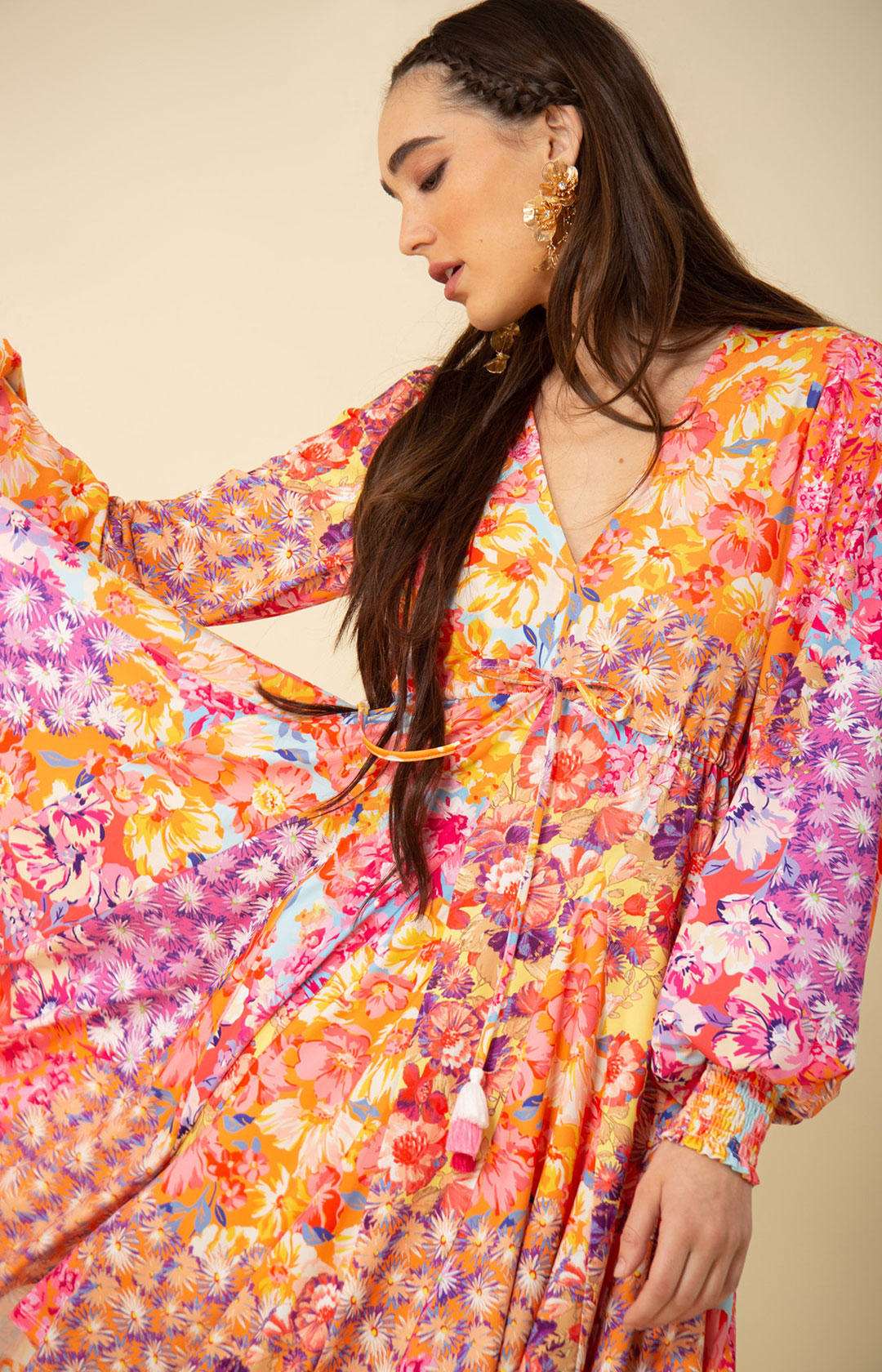 An image of the Hale Bob Swing Long Sleeve Dress