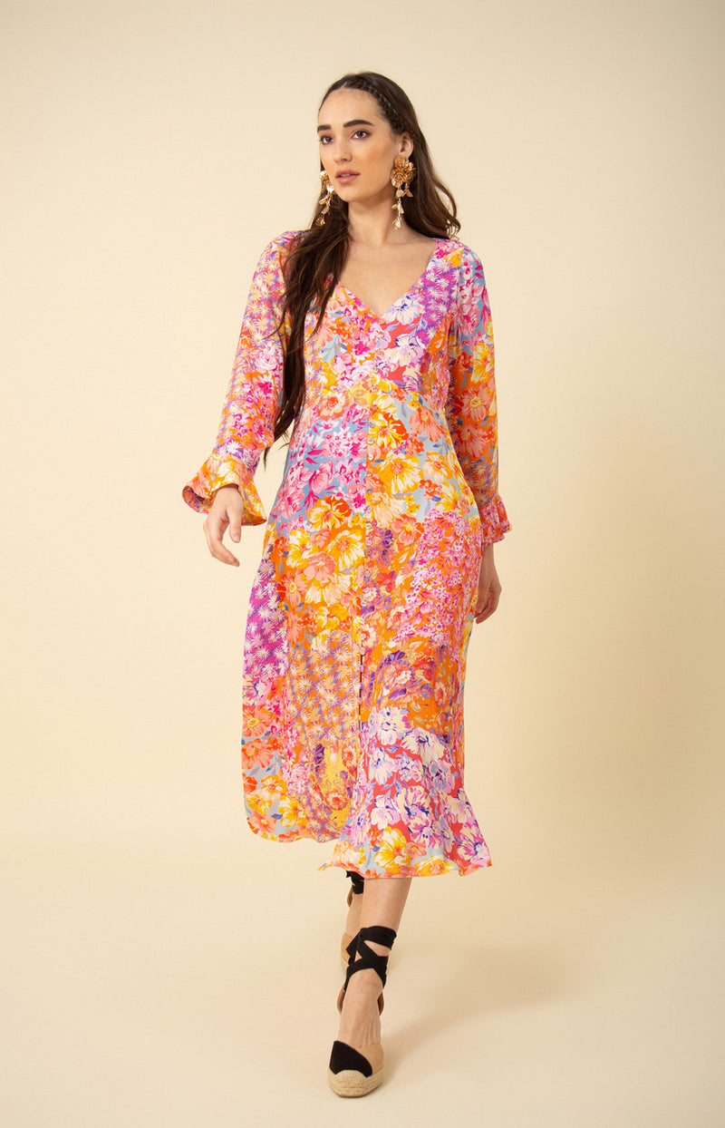 An image of the Hale Bob 3/4 Long Sleeve Dress