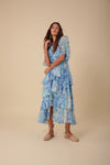An image of the Hale Bob Ruffle V-Neck Dress