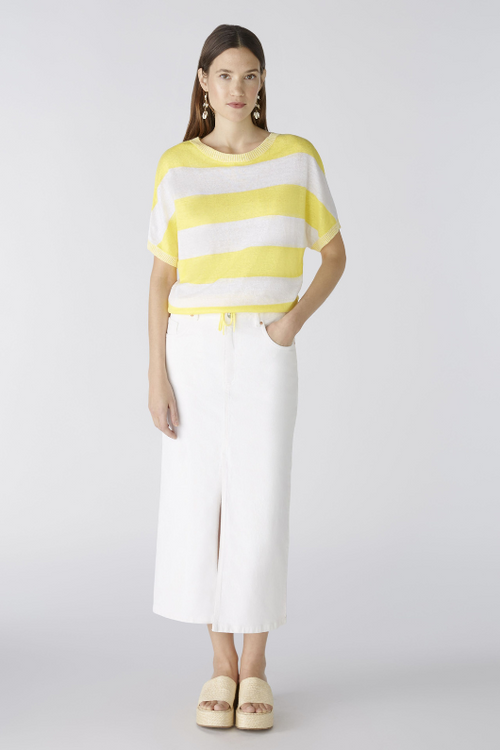 An image of the Oui Block Stripe Jumper