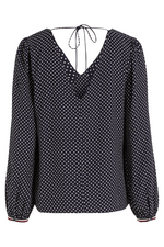 An image of the Tommy Hilfiger Polka Dot V Blouse