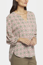 An image of the NYDJ Paulina Peasant Blouse