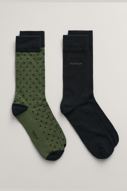 An image of the Gant Dot & Solid Socks 2 Pack