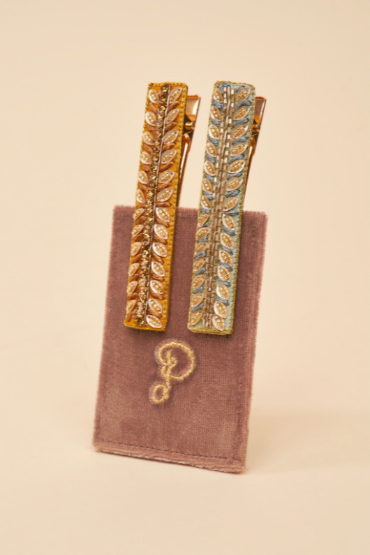 An image of the Powder Jewelled Hair Bars