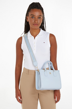 An image of the Tommy Hilfiger Hilfiger Monotype Webbing Strap Small Tote