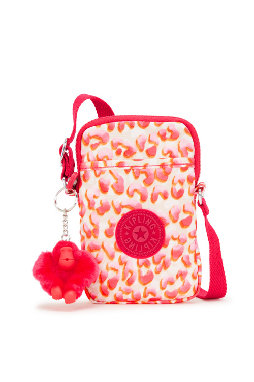 Kipling Tally Phone Bag - Latin Cheetah design with Kipling monkey keychain