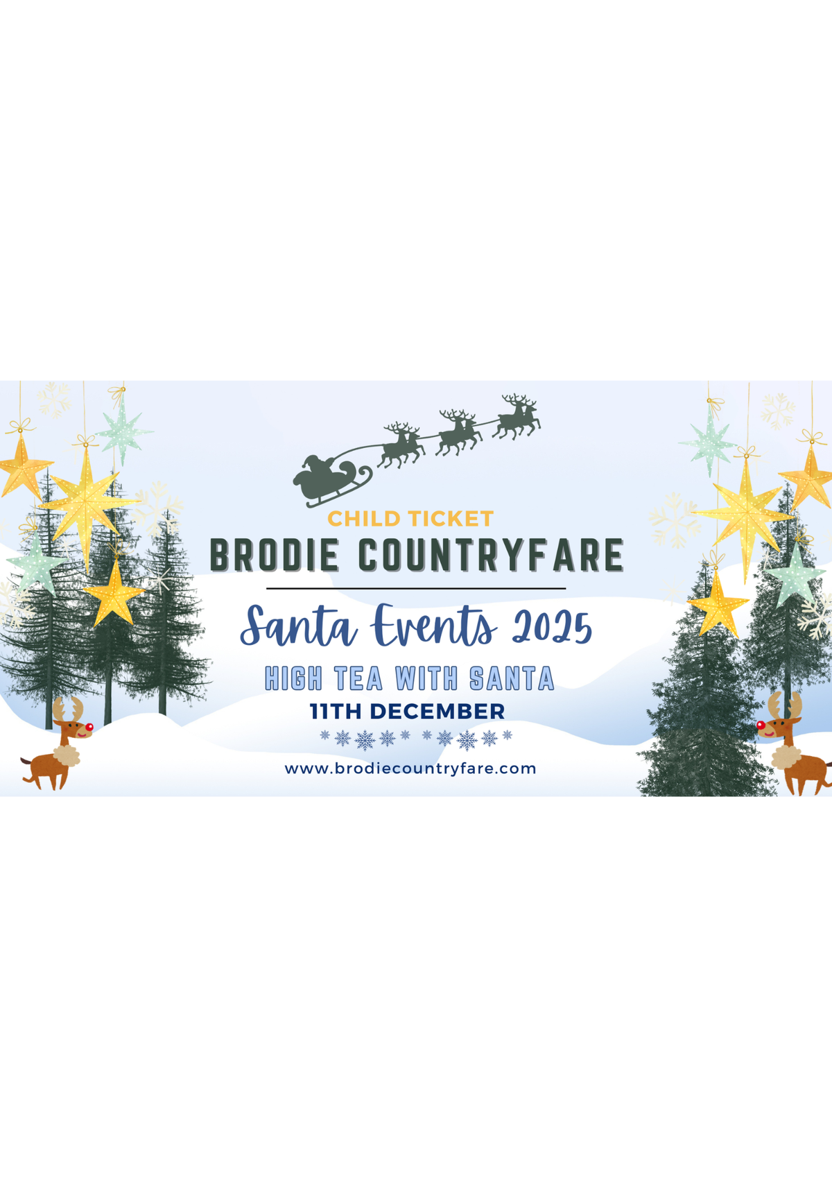 An image of the Brodie Countryfare 11th December High Tea with Santa 2025