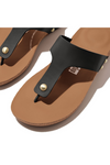 An image of the Fitflop iQushion Leather Toe Post Sandal