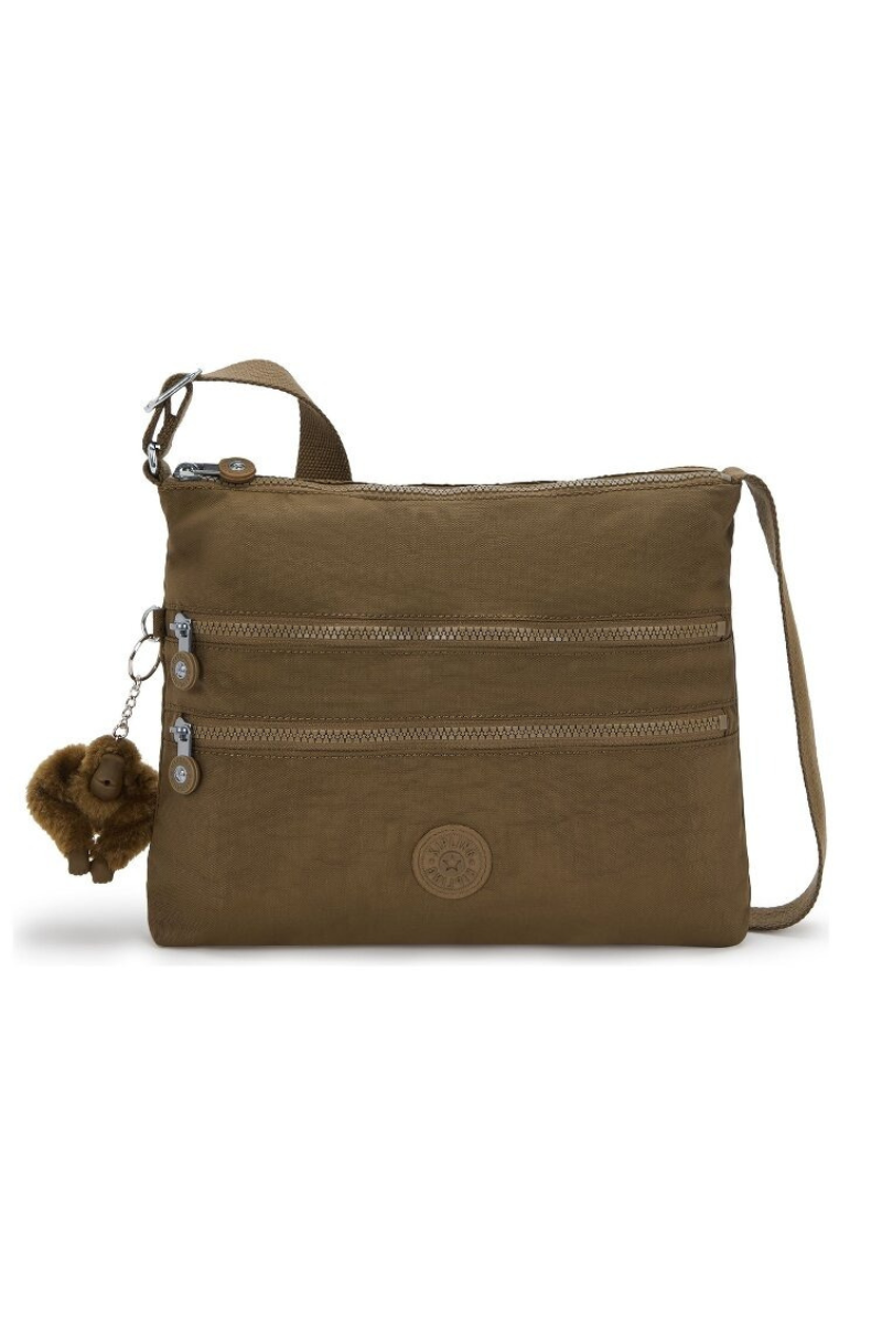An image of the Kipling Alvar Shoulder Bag - Smooth Khaki