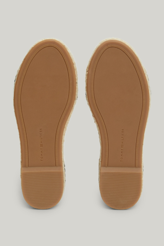 An image of the Tommy Hilfiger Hilfiger Monotype Webbing Strap Espadrille Sandals
