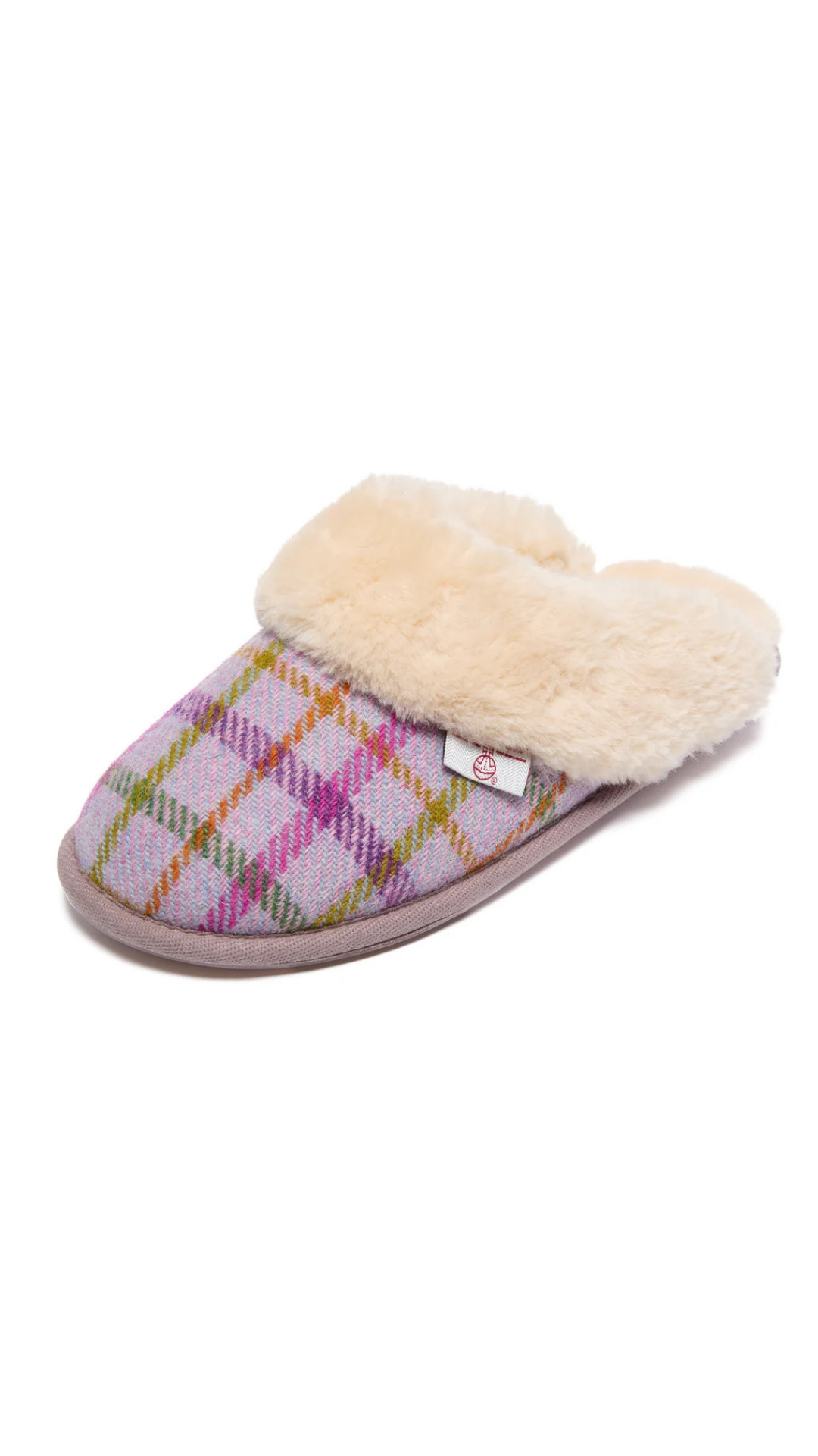 Pippa Faux Fur Lined Harris Tweed Mule