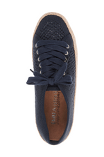 An image of the Emu Australia Agonis Crochet Espadrille in the colour Midnight.