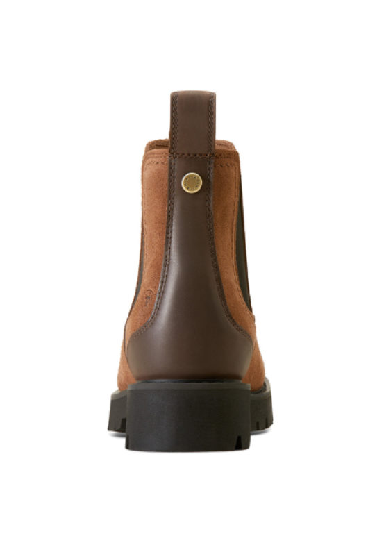 An image of the Ariat Wexford Lug Waterproof Chelsea Boot in the colour Dark Earth.